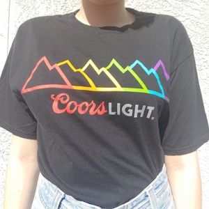Rainbow coors light tshirt